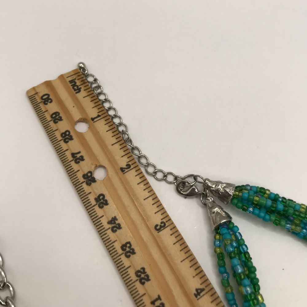 2 Multicolor Beaded Statement Necklaces - image 6